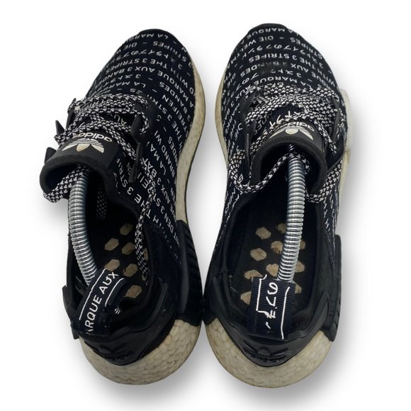 Adidas S76519 Boost NMD R1 Blackout Lace-up Running Sneakers Size 8.5 Men's - Picture 5 of 8